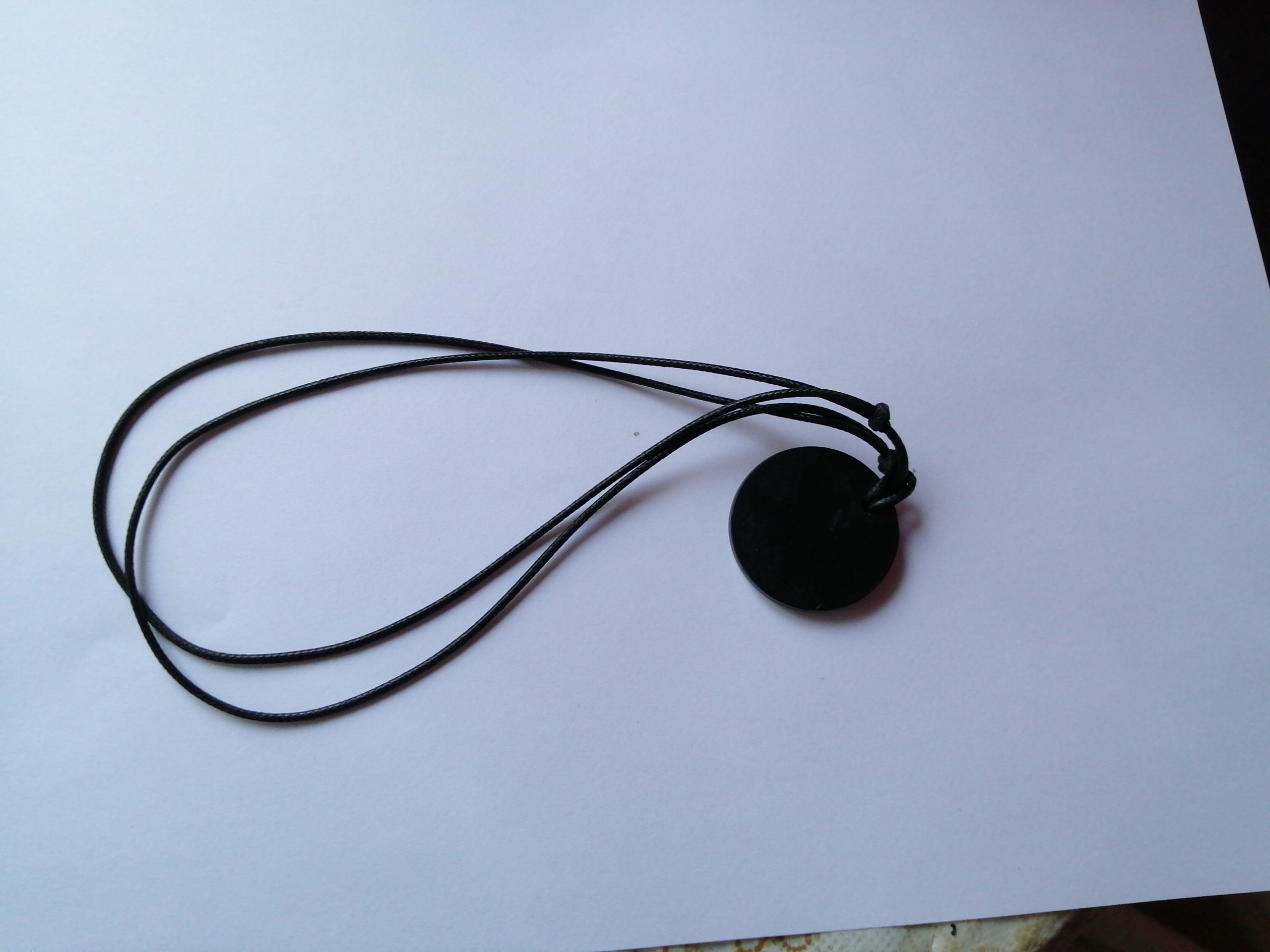 Pendant - Circle Base - Wearing this Shungite Necklace Improves and Protect Your Energy Flow - Stone from Russian Mine customer photo 2