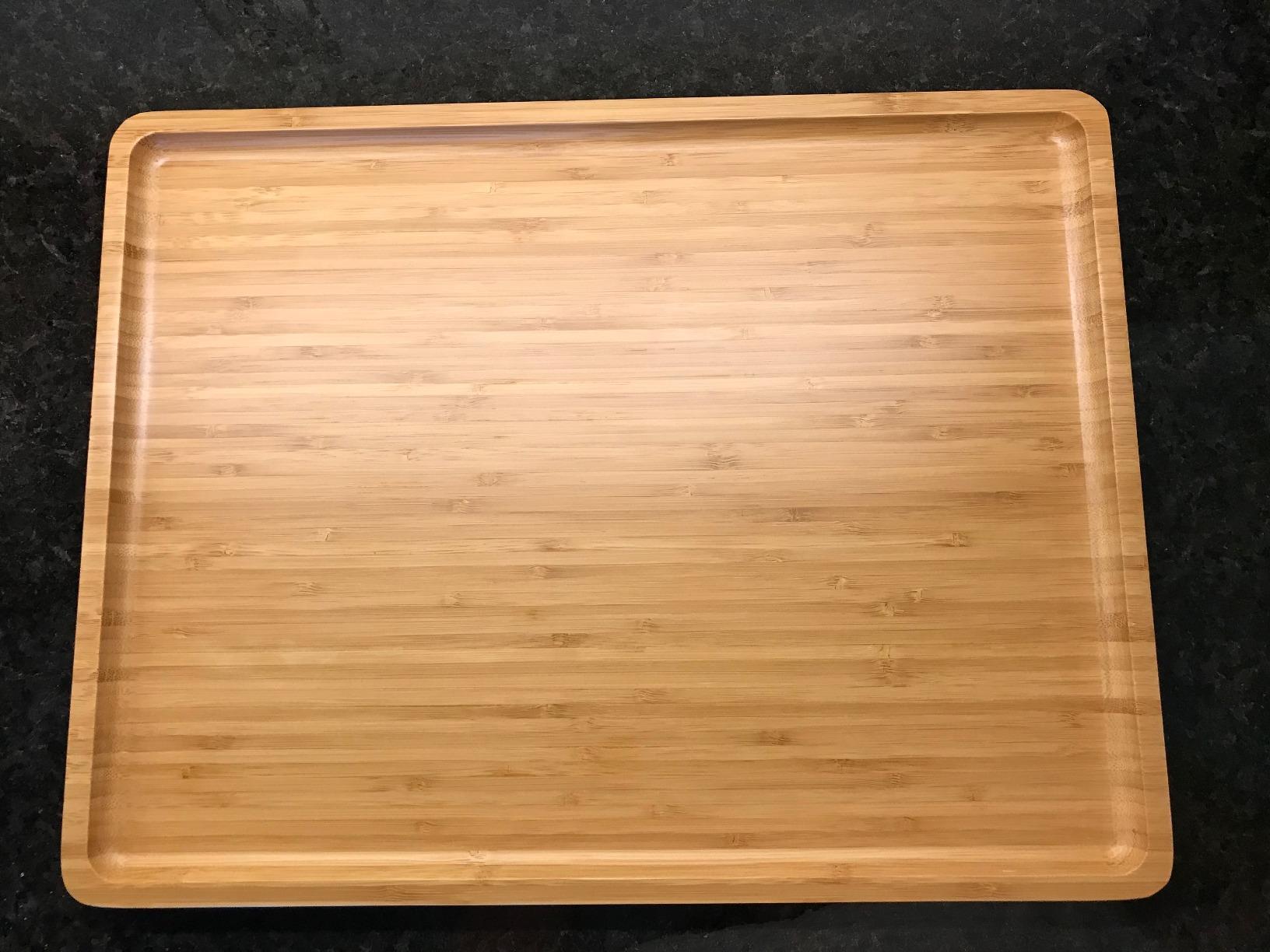 BambooMN Organic Bamboo Serving Tray, Vanity, Tea Serving, Appetizers, Snacks, Charcuterie Board, 11