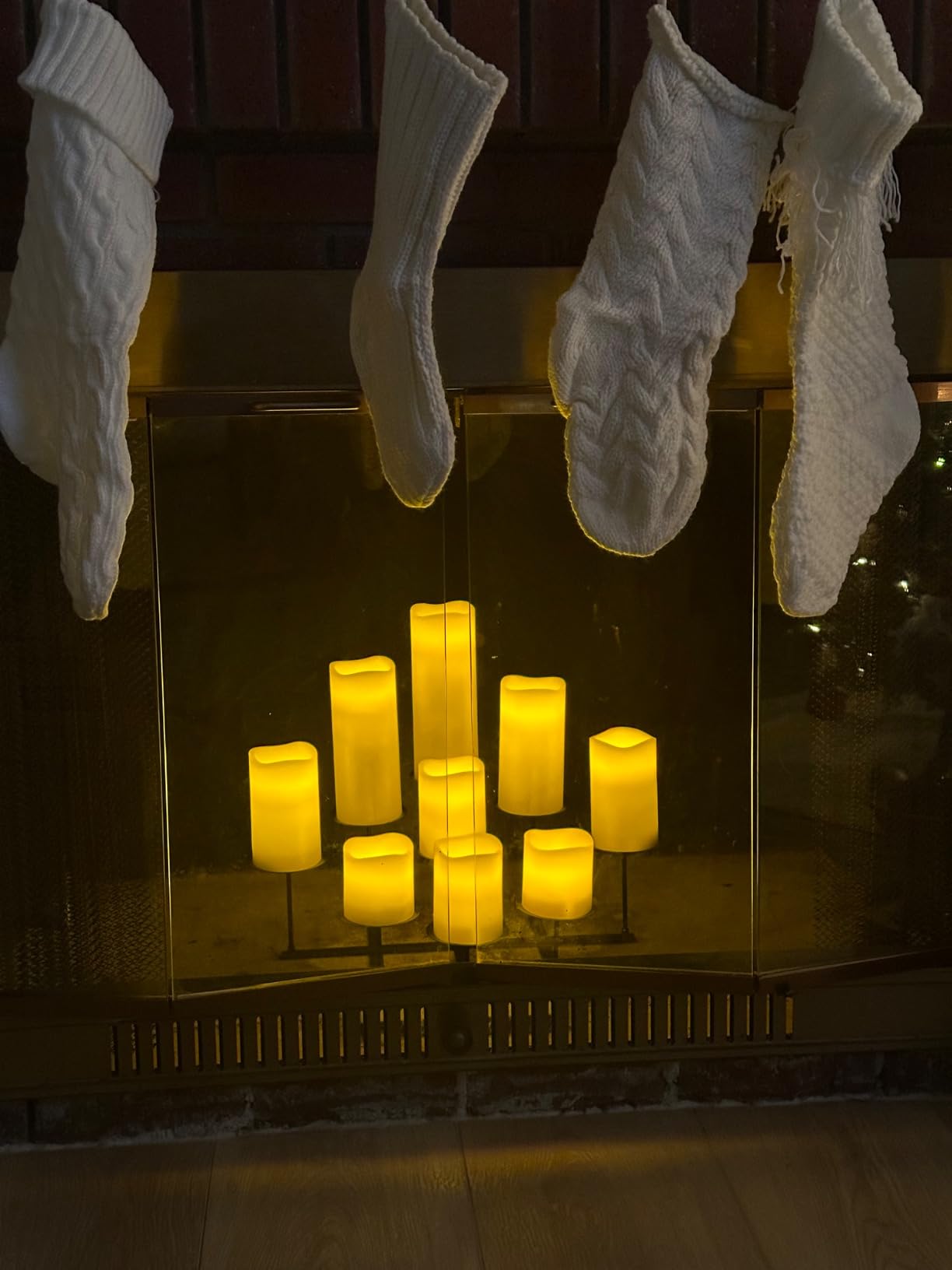 RY King Large Flameless Candle Set of 9 (D 3