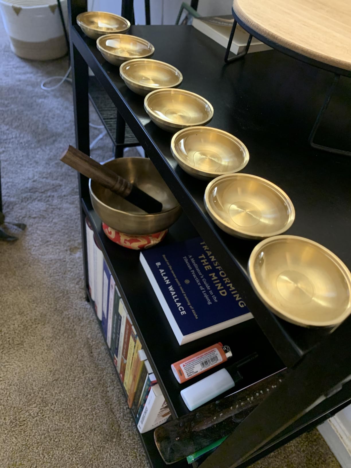 Brass Copper Offering Bowl Set of 7 Tibetan Buddhist Altar Supplies for Meditation Yoga Burning Incense Ritual Smudging Decoration 2.25 Inches Solid Brass customer photo 1