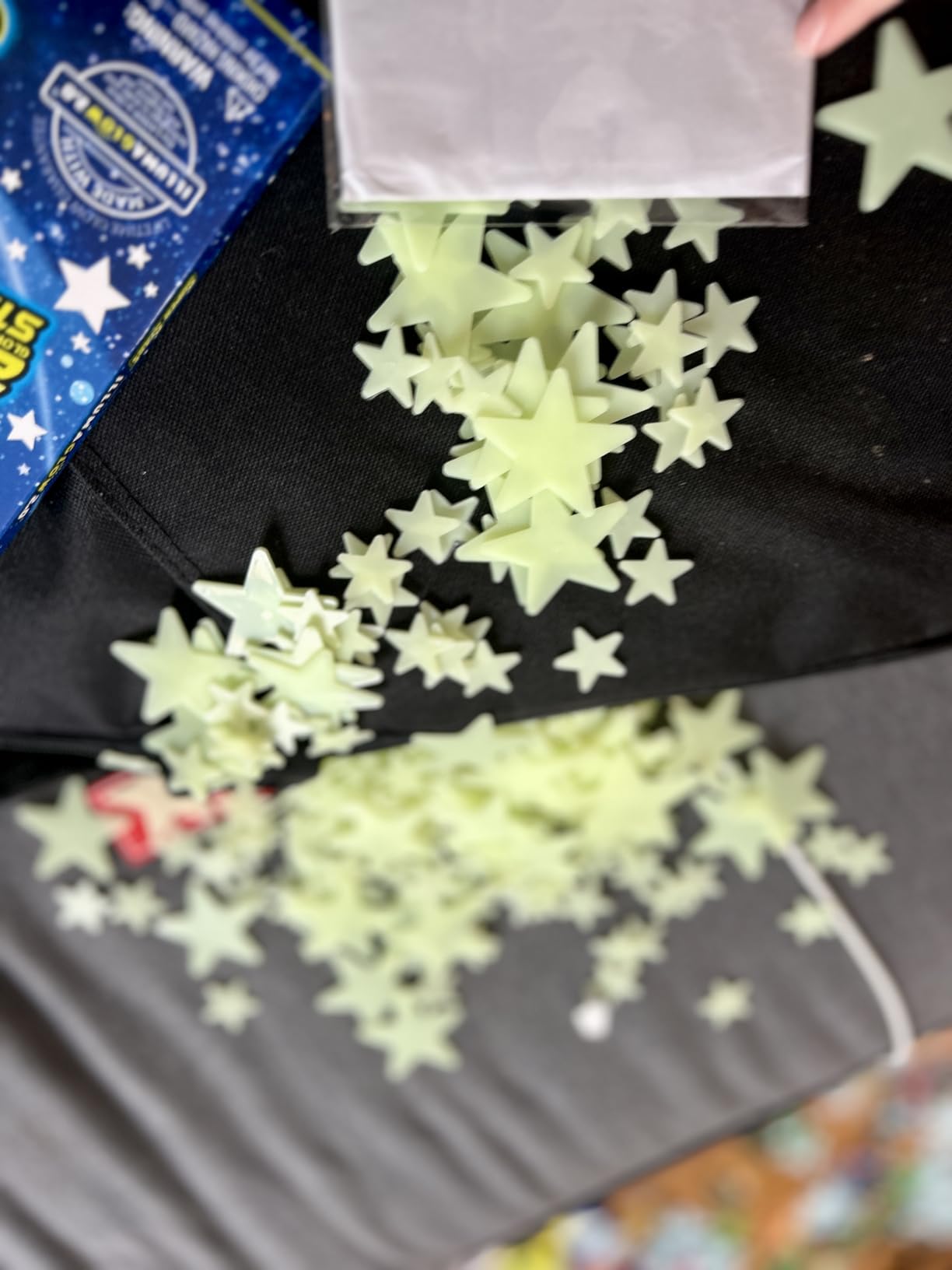 Glow in The Dark Stars - Includes Installation Material and Star map, 200 Glowstars, Only Glow Stars Powered by Our Trademarked Illumaglow2.0 customer photo 2