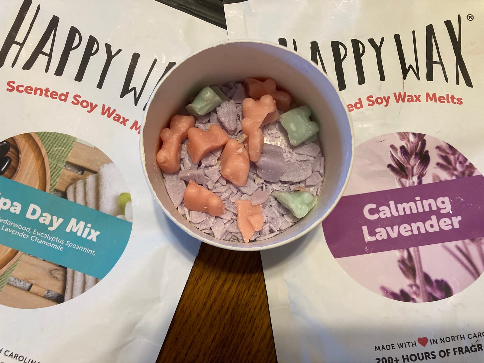 Happy Wax Spa Day Collection: Natural, Non-Toxic Scented Soy Wax Melts - Total 6oz Variety Pack: Eucalyptus Spearmint, Lavender Chamomile, Seagrass & Sage customer photo 1