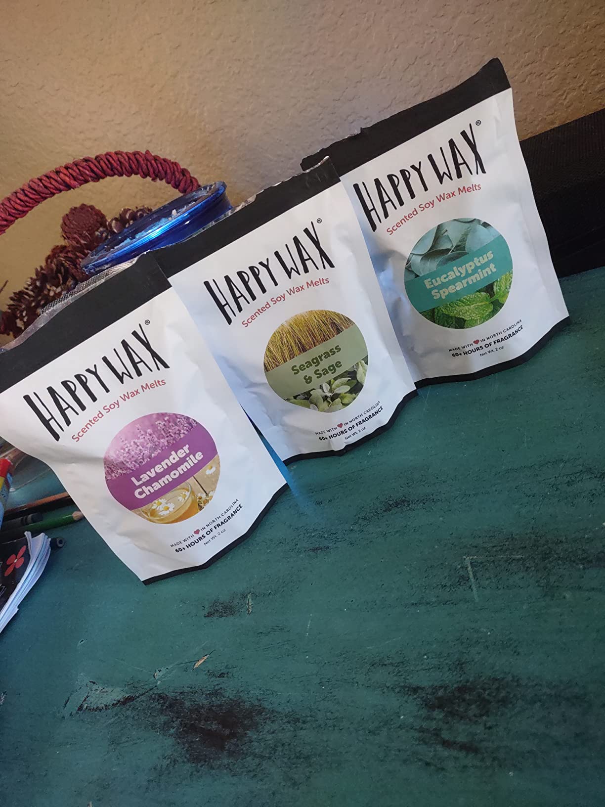 Happy Wax Spa Day Collection: Natural, Non-Toxic Scented Soy Wax Melts - Total 6oz Variety Pack: Eucalyptus Spearmint, Lavender Chamomile, Seagrass & Sage customer photo 2
