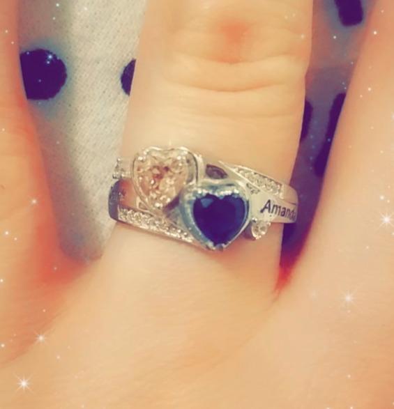 Diamondido Personalized Birthstone Rings for Women Mom Sterling Silver Mother Ring with Names Promise Rings for Her Customized Gifts for Mothers Day Christmas customer photo 2