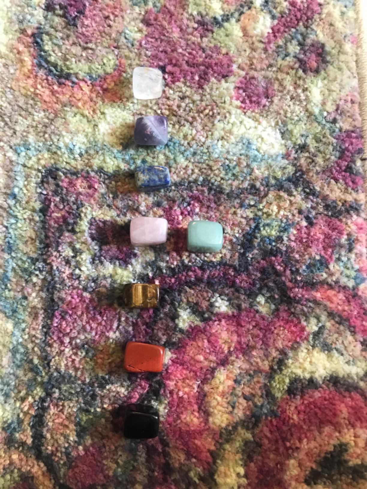 Chakra Stones Set of 8 - Crystals and Healing Stones, Tumbled Chakra Crystals & Polished Rocks for Meditation, Reiki, Chakra Balancing, Protection, and Crystal Décor customer photo 2