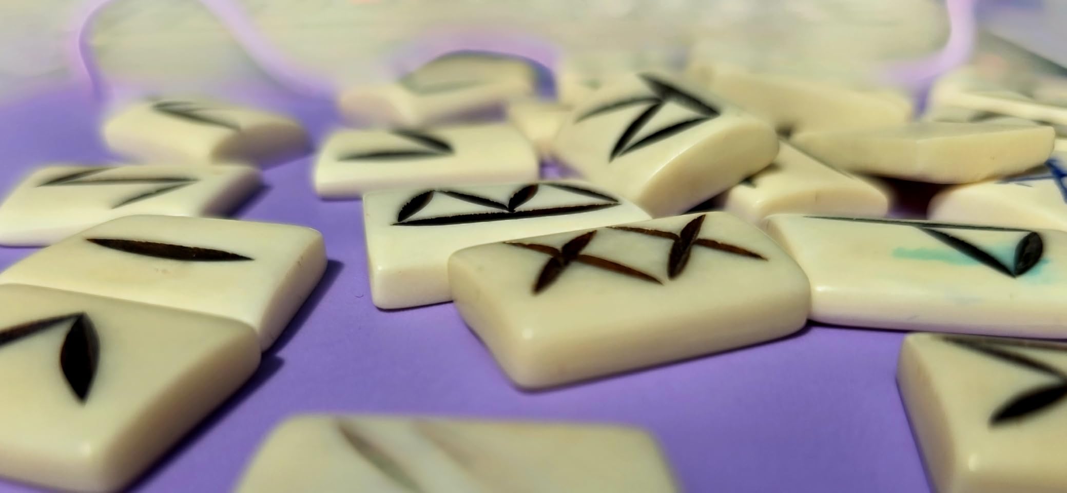 Casting Magic Water Buffalo Bone 25 Piece Elder Futhark Rune Stone Set customer photo 1