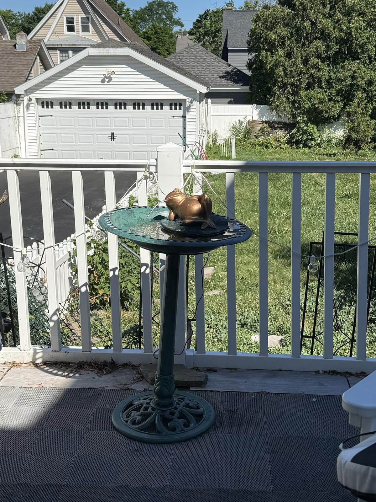 VIVOHOME Bird Bath for Outside, Polyresin Pedestal Bird Baths for Outdoor, Garden, 28 Inch Height Weather-Resistant Birdbaths with 20