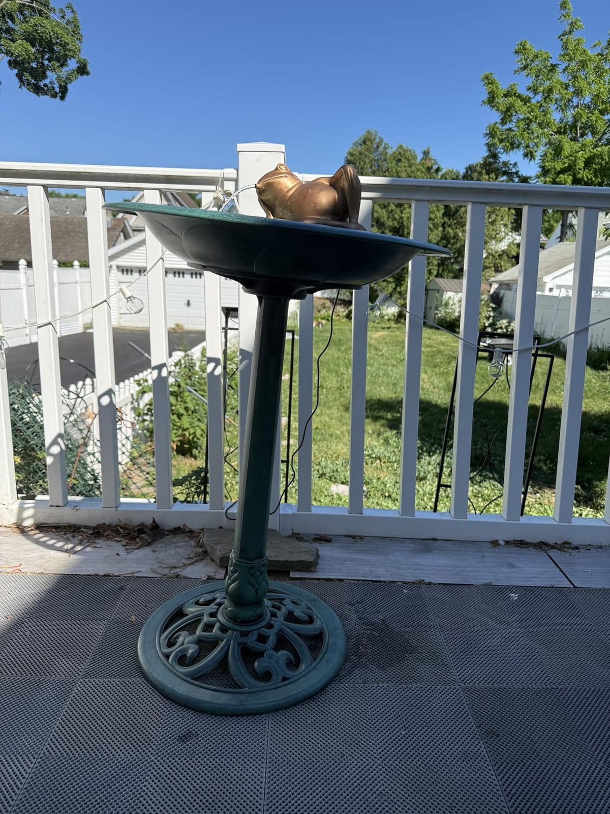 VIVOHOME Bird Bath for Outside, Polyresin Pedestal Bird Baths for Outdoor, Garden, 28 Inch Height Weather-Resistant Birdbaths with 20