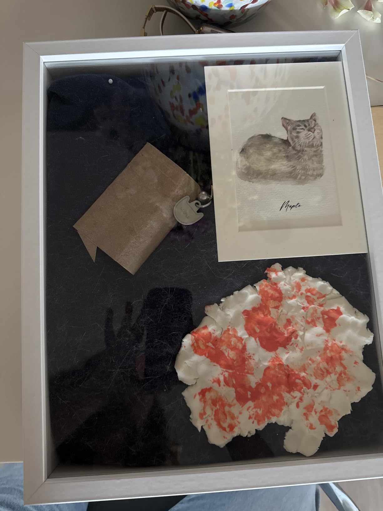 Americanflat 8.5x11 Shadow Box Frame with Shatter-Resistant Glass - Silhouette Collection - Large Shadow Box Display Case for Tabletop and Wall Display - Black with Soft Felt Back customer photo 1