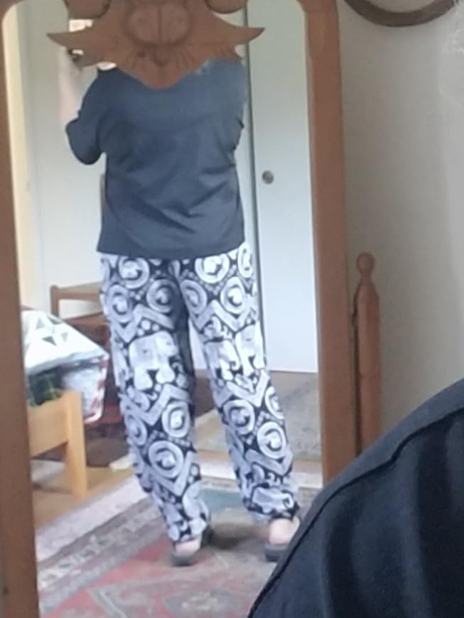 Joob Joob Boho Pants for Women - Hippie Harem Pants Women - Womens Yoga Pants - Comfy Bohemian Flowy Hippie Clothes customer photo 2