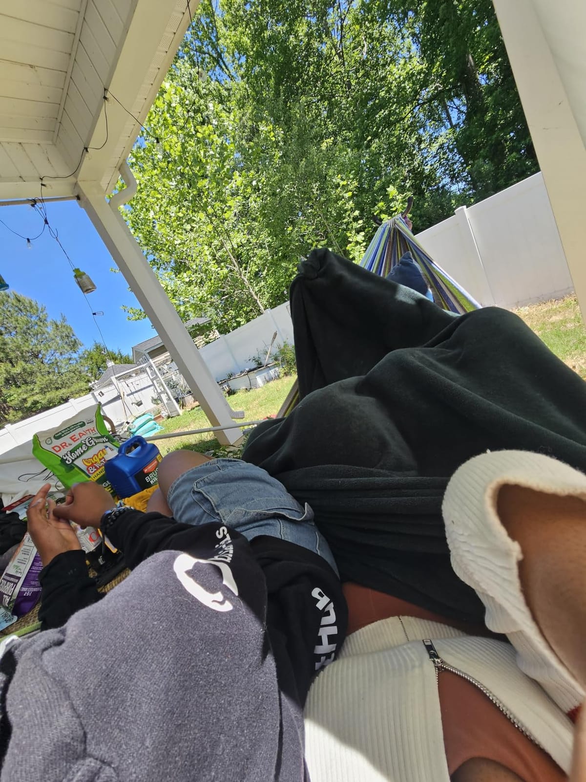 Vivere Double Cotton Combo Outdoor Backyard Patio Hammock with Stand, Cayo Reef customer photo 1