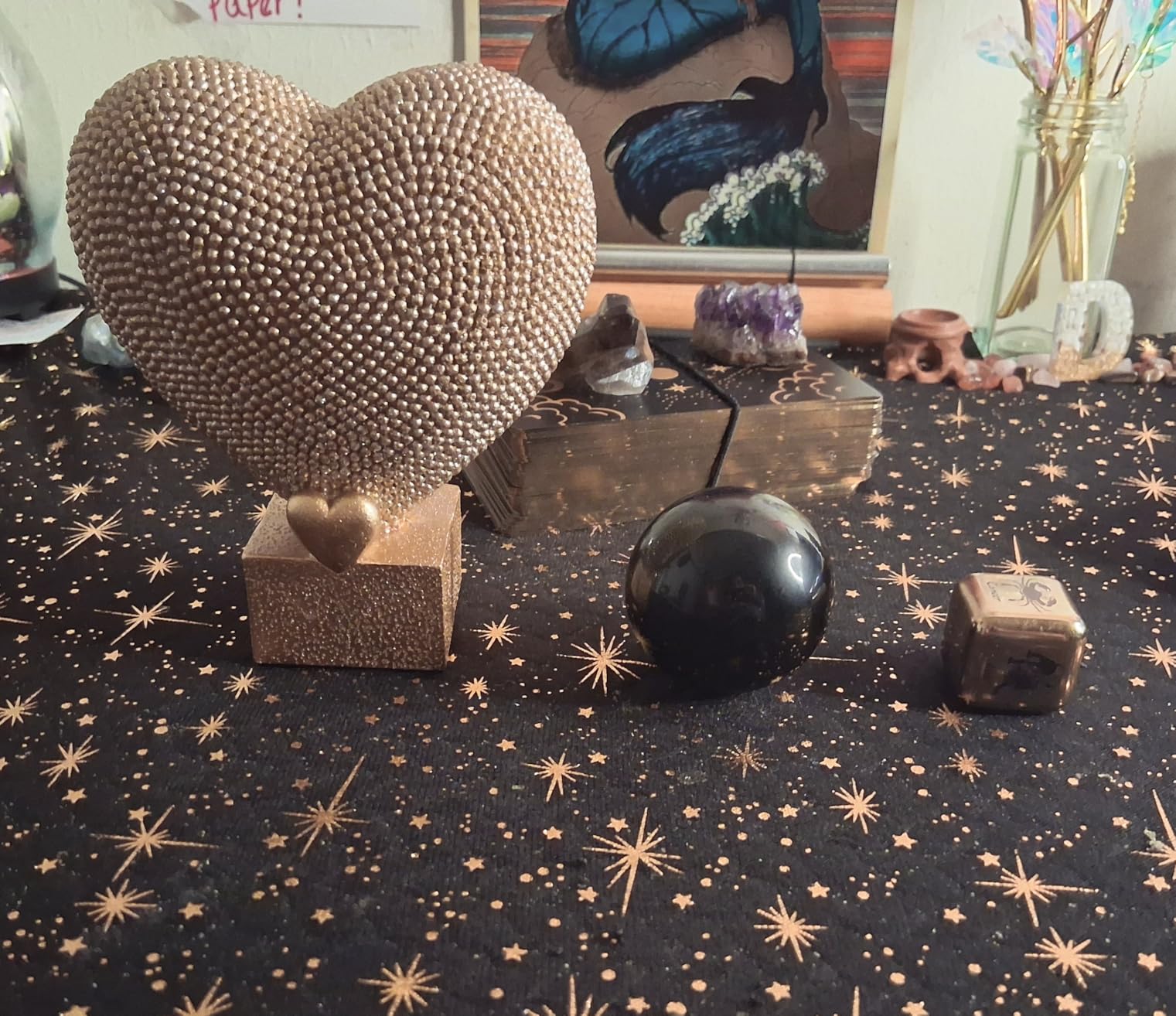 Mina Heal Black Obsidian Sphere for Meditation, Feng Shui, and Divination - Authentic Obsidian Crystal Ball for Protection and Energy Cleansing customer photo 2