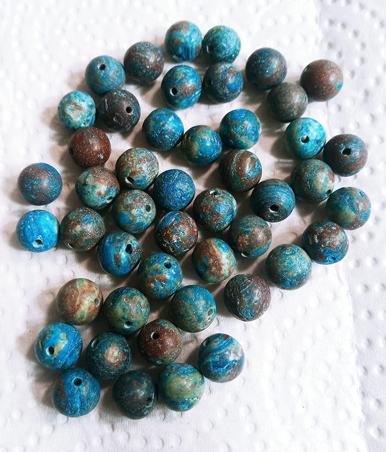 Gorgeous Natural Crazy Blue Lace Agate Gemstone Smooth Round Loose Beads 15.5 inch for Jewelry Making (8MM) customer photo 1