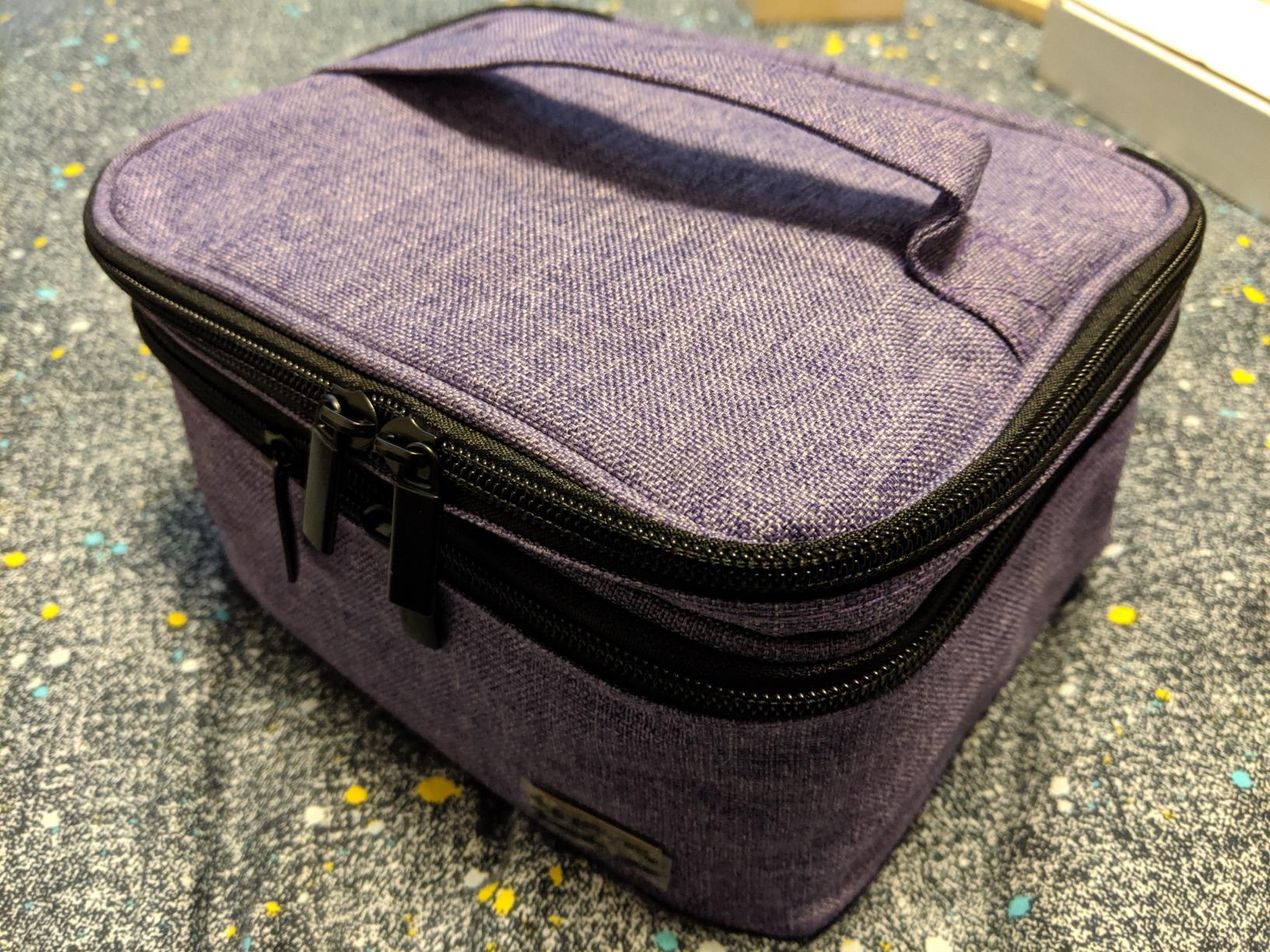 LUXJA Double-Layer Essential Oil Carrying Case Holds 30 Bottles, Purple | Fits 5ml-30ml & Roller Bottles, Storage for Oil Accessories, Bag Only customer photo 1