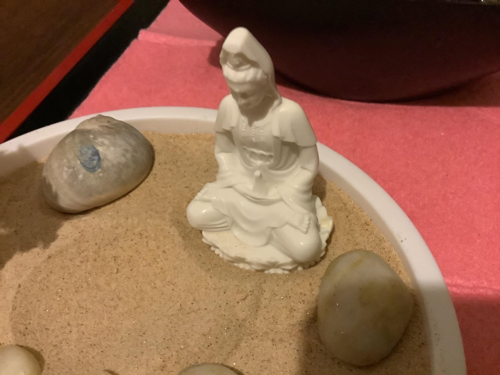 Guan Yin Statue Small with White Marble Finish. Premium Quality Quan Yin. Buddhist Avalokiteshvara Kuanyin/Buddhism Statue on Lotus customer photo 2