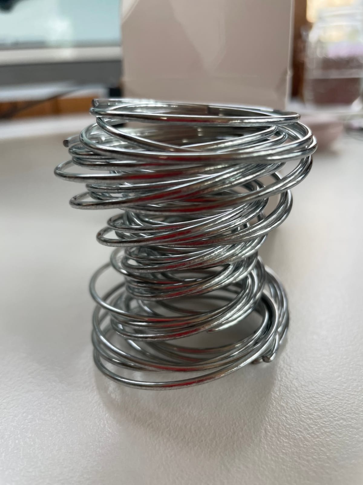 Shappy 6 Pieces Air Plant Holder Air Plant Live Holders Outdoor Stainless Steel Tillandsia Base Container Display Rack for Tropical Home Desktop Office Decoration Supplies, Silver customer photo 2
