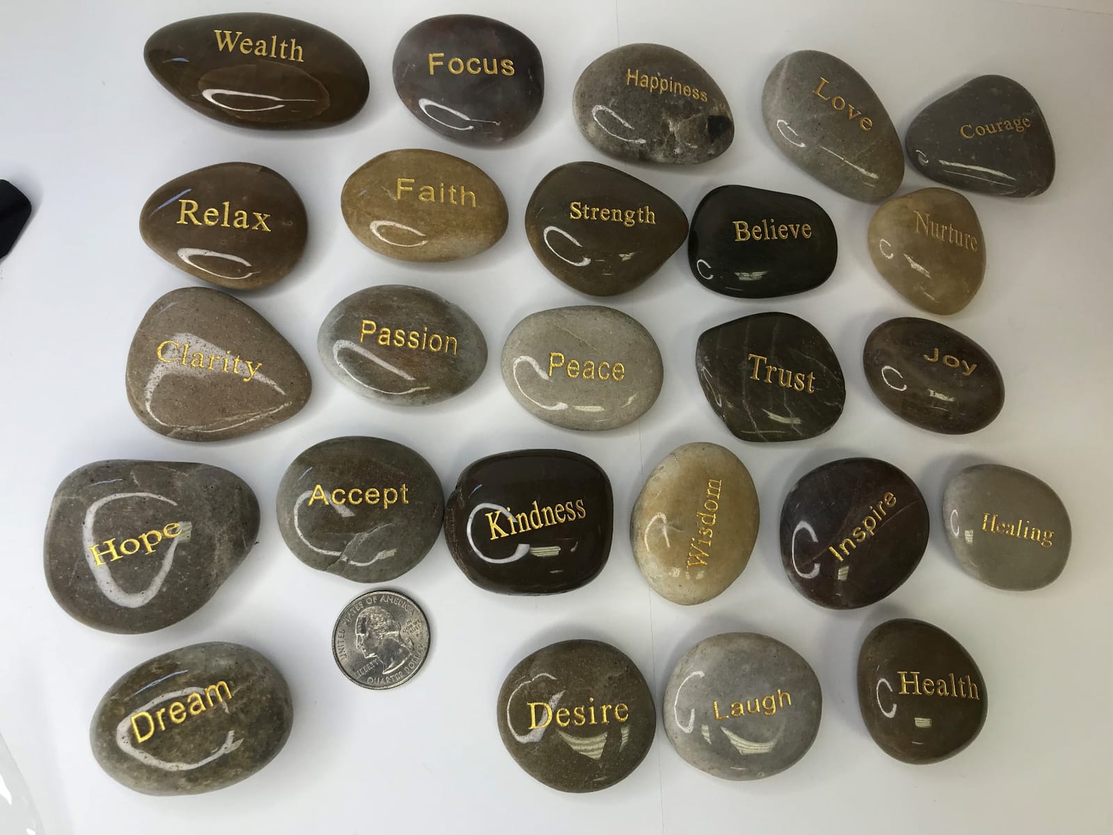 TGS Gems Engraved Inspirational Stones (25 Different Words) customer photo 2