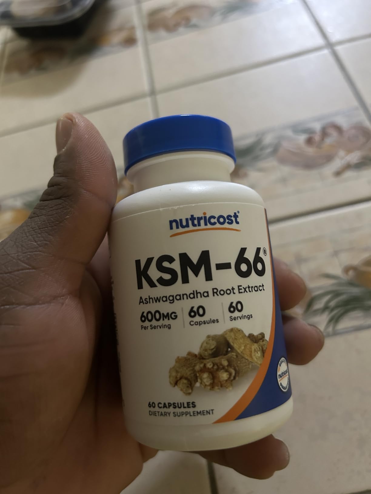 Nutricost KSM-66 Ashwagandha Root Extract (600mg) 60 Capsules | 5% Withanolides & BioPerine, Full-Spectrum Root Extract customer photo 1