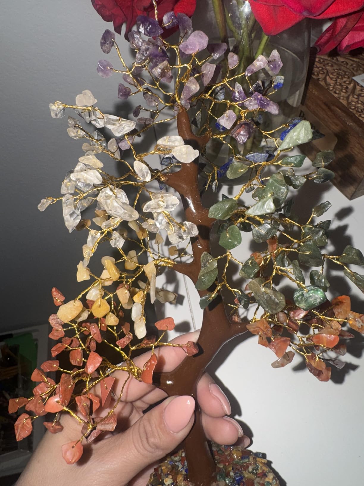 Crocon 7 Chakra Crystal Tree of Life, Healing Crystals Tree 10-12 Inch, Birthday Gift for Women, Feng Shui, Money Trees, Positive Energy, Good Luck, Home Office Decor, Spiritual Gifts for Women customer photo 2