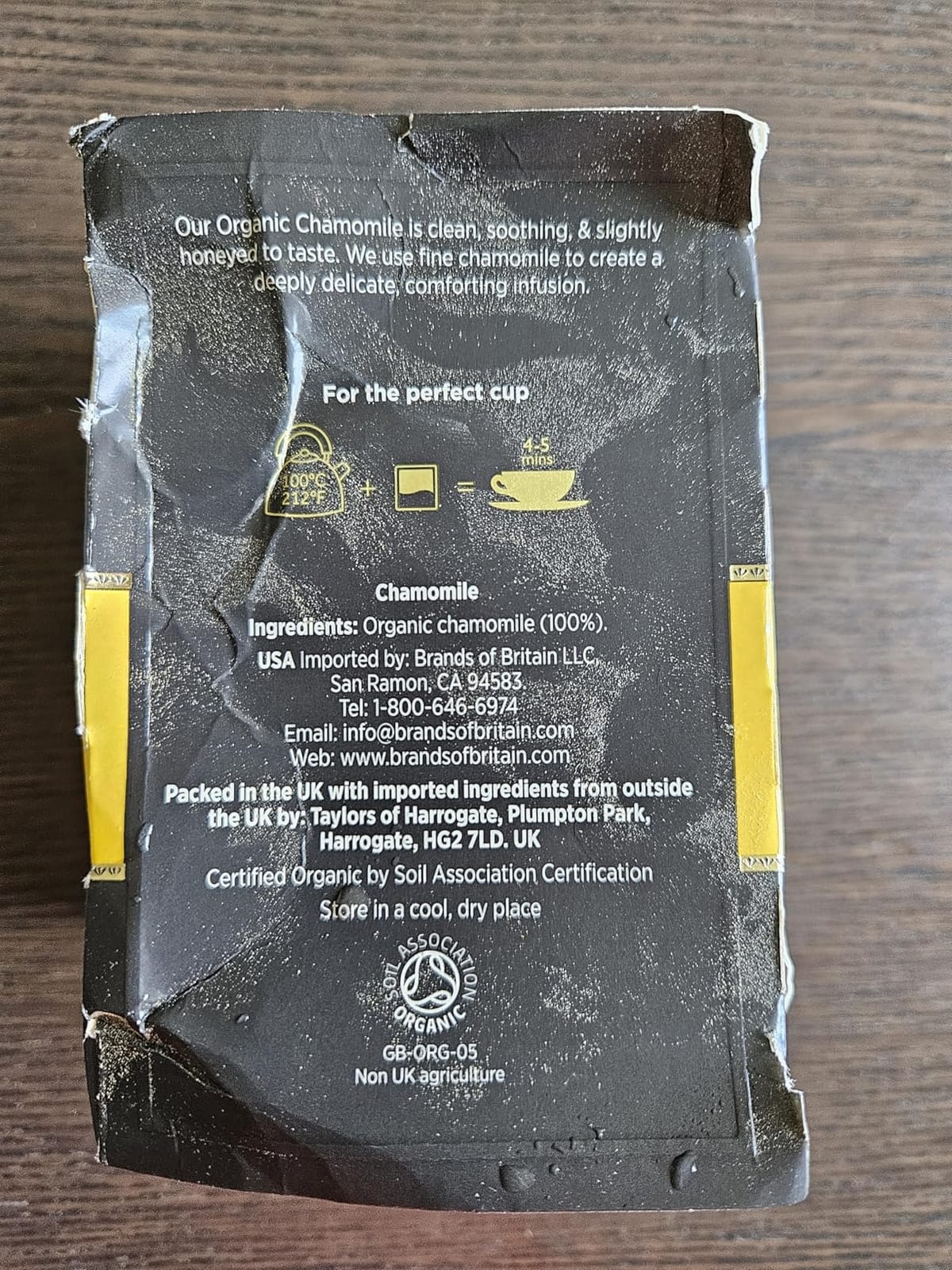 Taylors of Harrogate Organic Chamomile, Herbal Tea, Pillow Bags, 50 Count customer photo 1