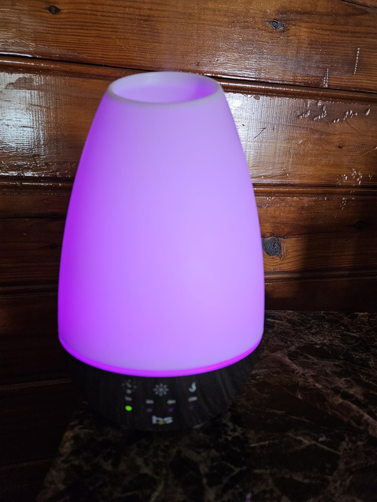 500ML Essential Oil Diffuser for Large Rooms, Cool Mist Humidifier and Aromatherapy Diffuser, Adjustable Timer, Mist Mode and 7 LED Light Colors, White customer photo 2