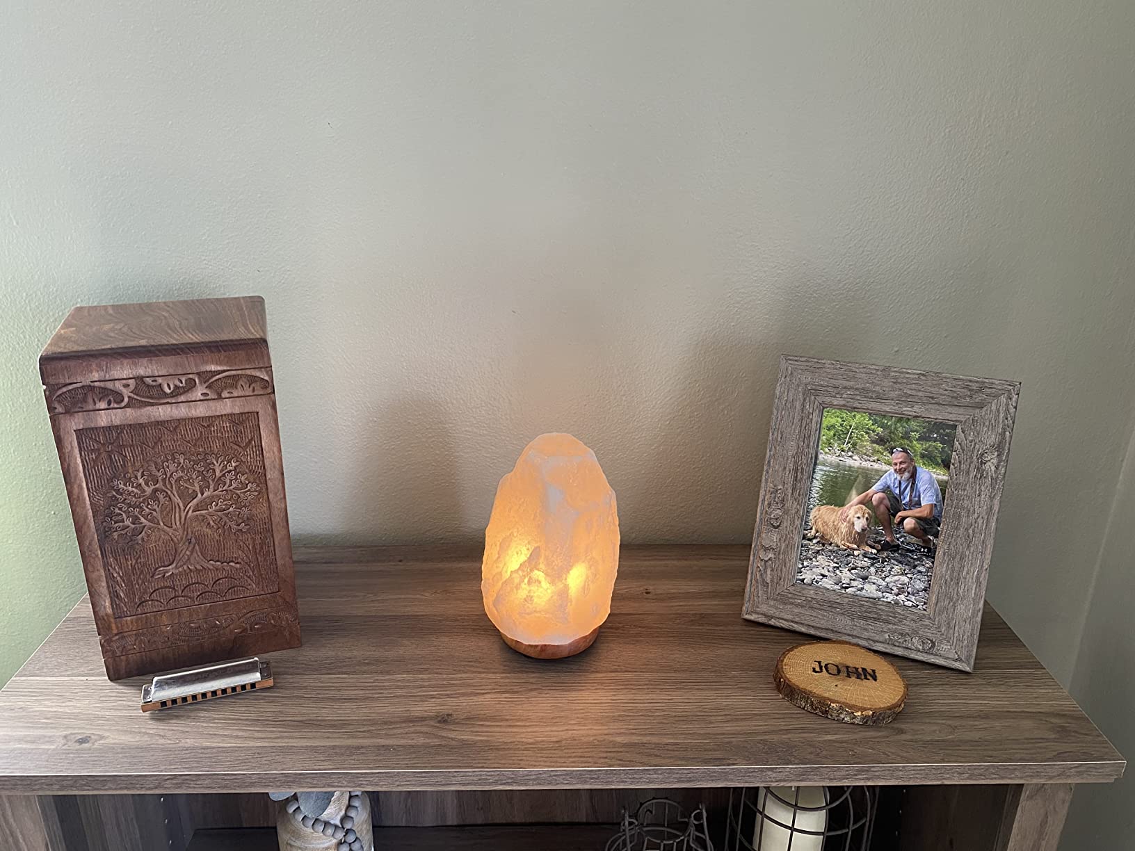 Himalayan Salt Lamp Multicolor with USB & Plastic Base - Hand-Carved Himalayan Salt Lamp for Home, Office, and Dorm Decor | LED Multicolor Salt Lamp for Relaxation, Ambiance, and Air Purification customer photo 1