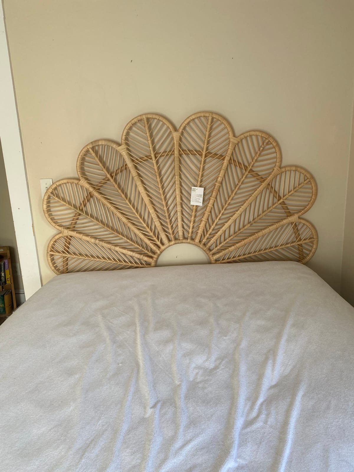 KOUBOO Petal Rattan Full Headboard, Bedroom, Bedroom Furniture, Headboard, Full Size, Tropical Decor, Bohemian Decor, Natural customer photo 2
