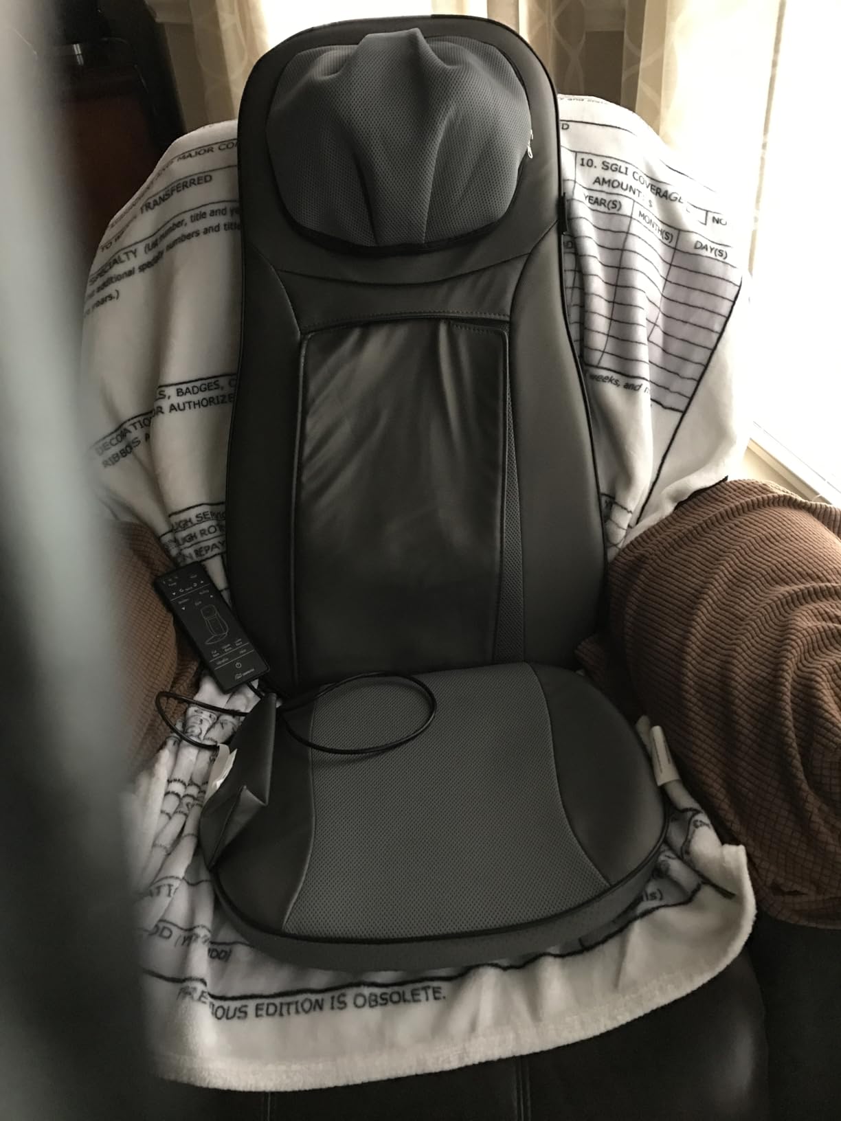 Snailax Shiatsu Neck & Back Massager with Heat Chair Pad Kneading Massage | Men Women Gift, Adjustable Neck Massage, Spot & Rolling Massage, Seat Vibration, 5/10/15 Min Timer customer photo 1