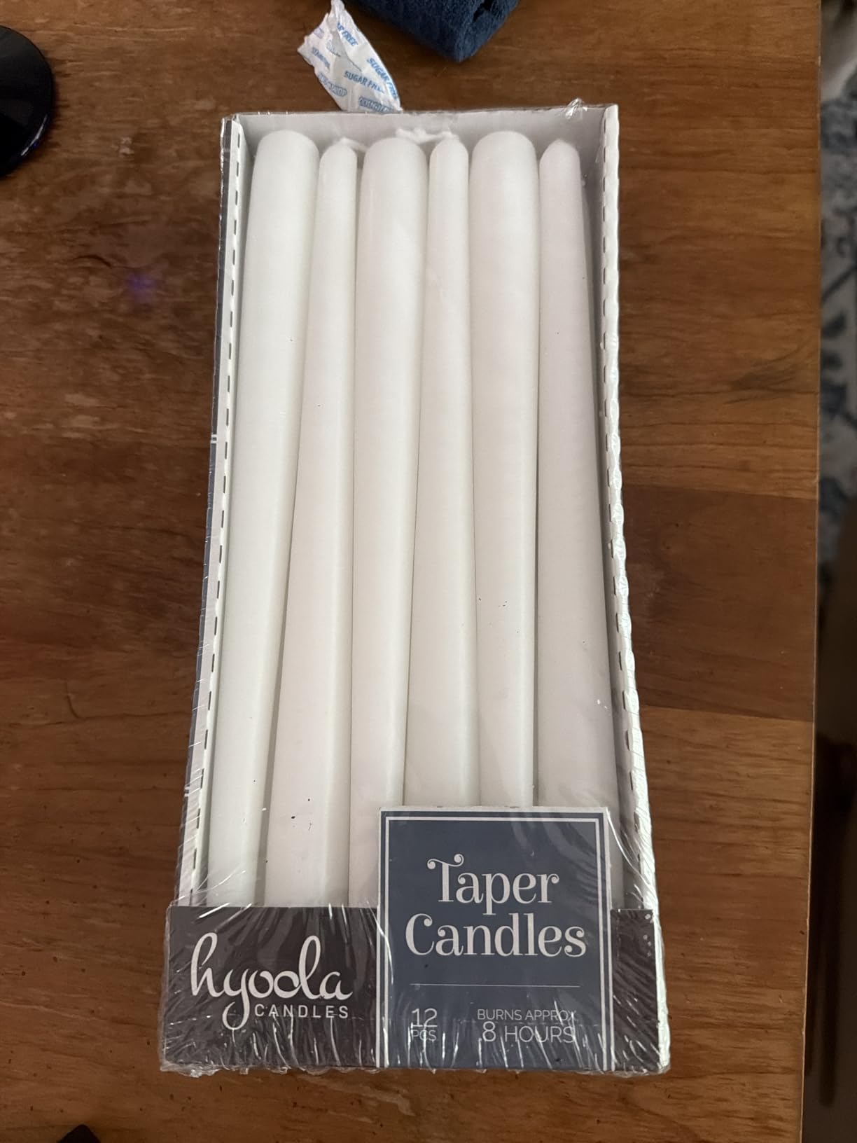 Hyoola 12 Pack Tall Taper Candles - 10 Inch White Dripless, Unscented Dinner Candle - Paraffin Wax with Cotton Wicks - 8 Hour Burn Time customer photo 2