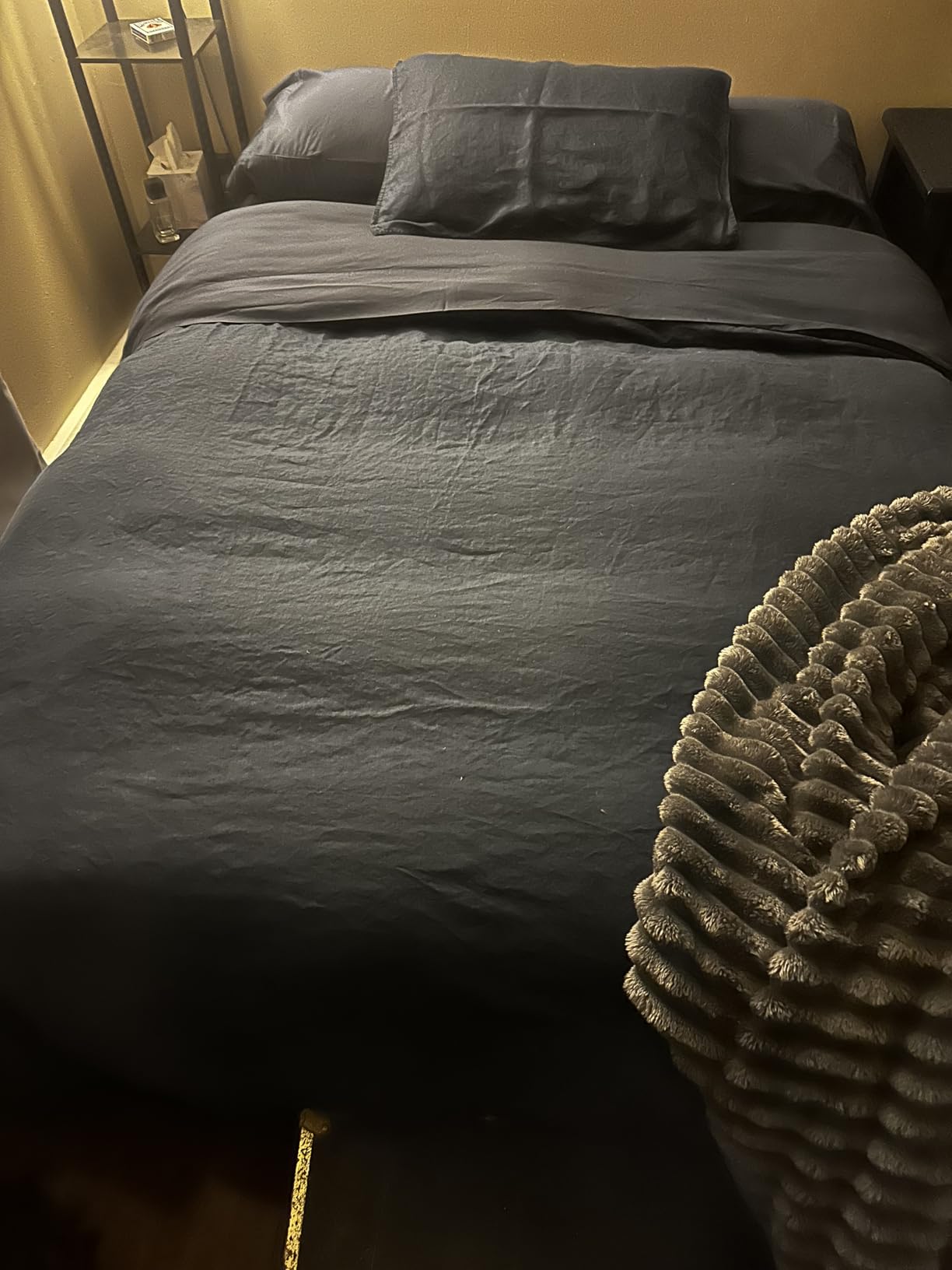 DAPU 100% French Linen Duvet Cover 3Pcs Set, 170GSM Linen Bedding, Queen | Soft Breathable All-Season for Hot sleepers, Corner Ties & Zipper Closure, French Linen Flax from Normandy, Natural Linen customer photo 1