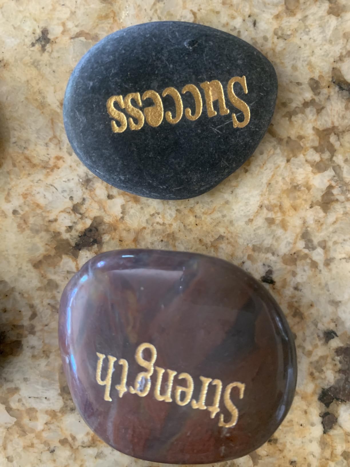 BIGOTTERS 25PCS Inspirational Rocks, Encouragement Stones Engraved Words | Stones for Meditation, Home Office Decor & Birthday, Gratitude Gifts For men customer photo 1