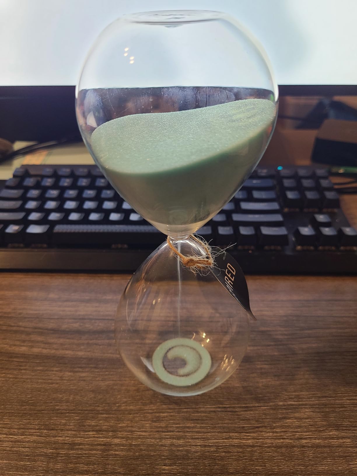 Hourglass Sand Timers - SWISSELITE Biloba Hourglass Sand Timer Inspired Glass/Home, Desk, Office Decor customer photo 1