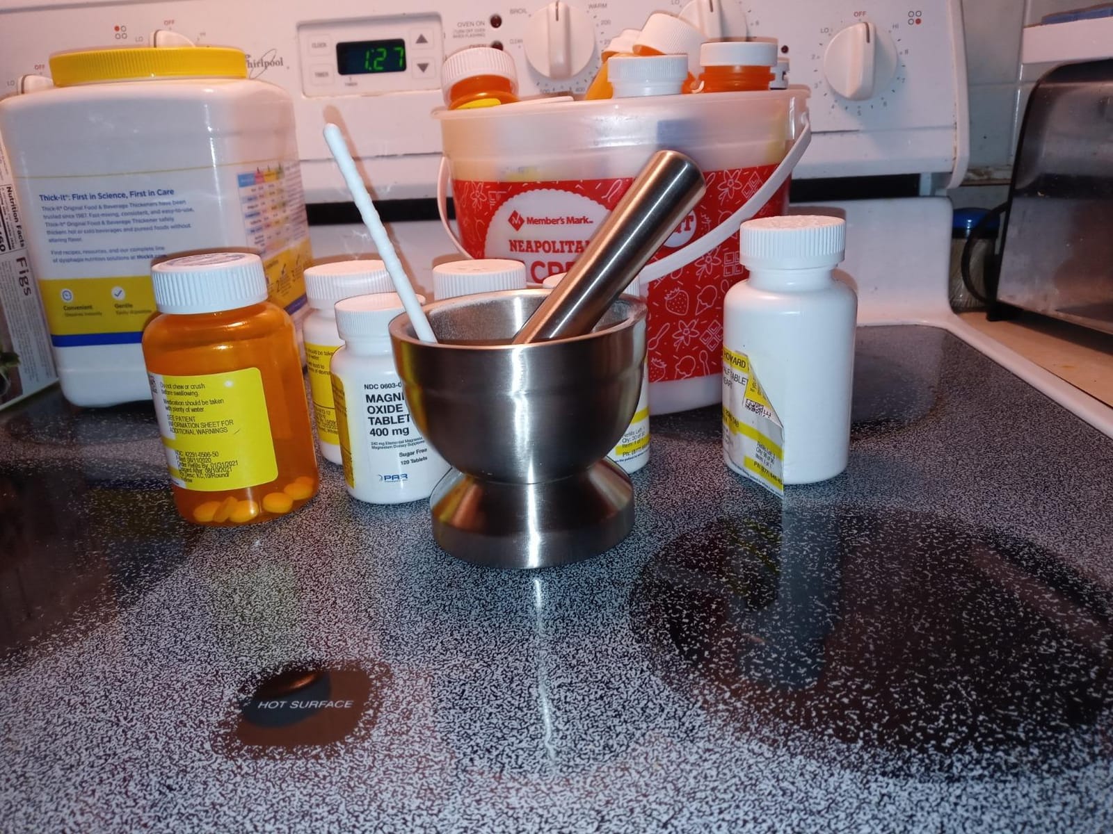 Tera 18/8 Stainless Steel Mortar and Pestle with Brush, Pill Crusher, Spice Grinder, Herb Bowl, Pesto Powder customer photo 1