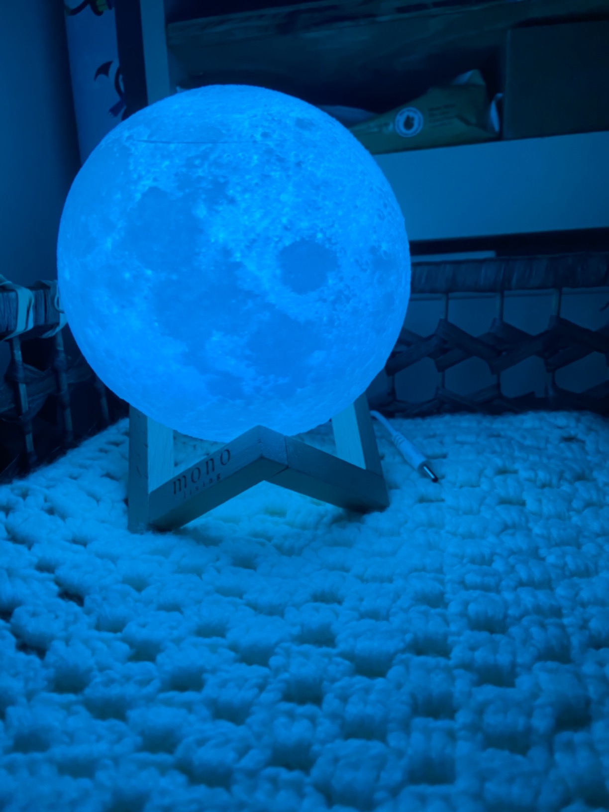4.7 Inch Moon Lamp for Adults - 16 Color LED Light Up Moon Ball, Realistic 3D Night Light with Remote & Timer - Unique Thanksgiving Gifts customer photo 2