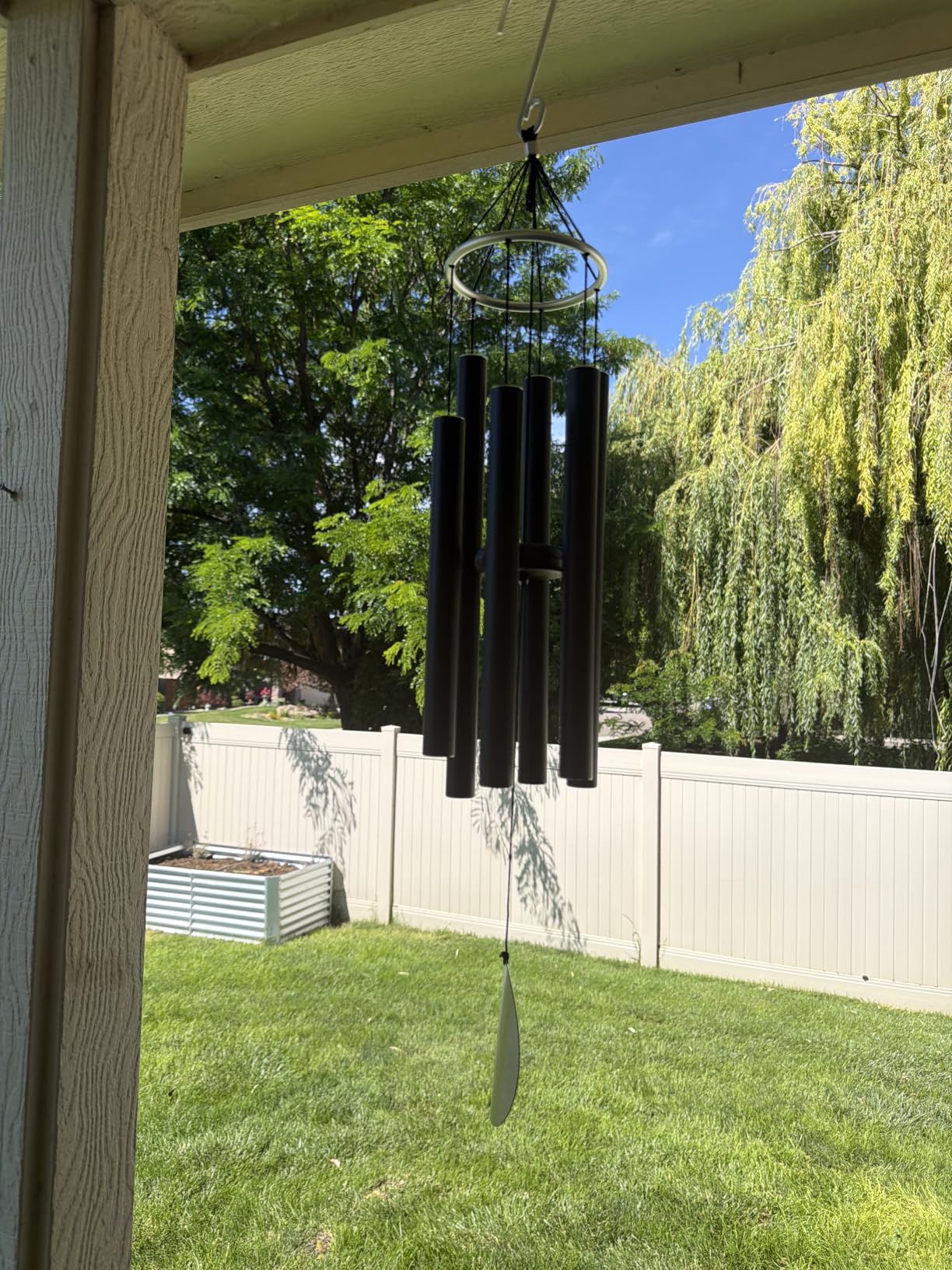 ASTARIN Wind Chimes Outdoor Large Deep Tone - 36 Inch Large Chimes for Outside Tuned Relaxing Soothing Low Bass, Memorial Windchimes Sympathy for Mom Dad, Black customer photo 1