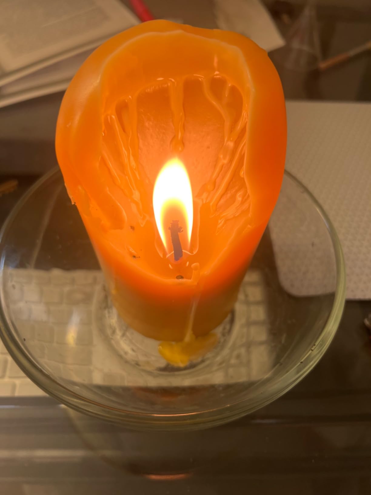 100% Pure Beeswax Candle by Alternative Imagination - Long Lasting Burn, Non-Toxic & Hypoallergenic, Natural Honey Aroma, Handcrafted, 3x6 Inch, Natural Yellow customer photo 1