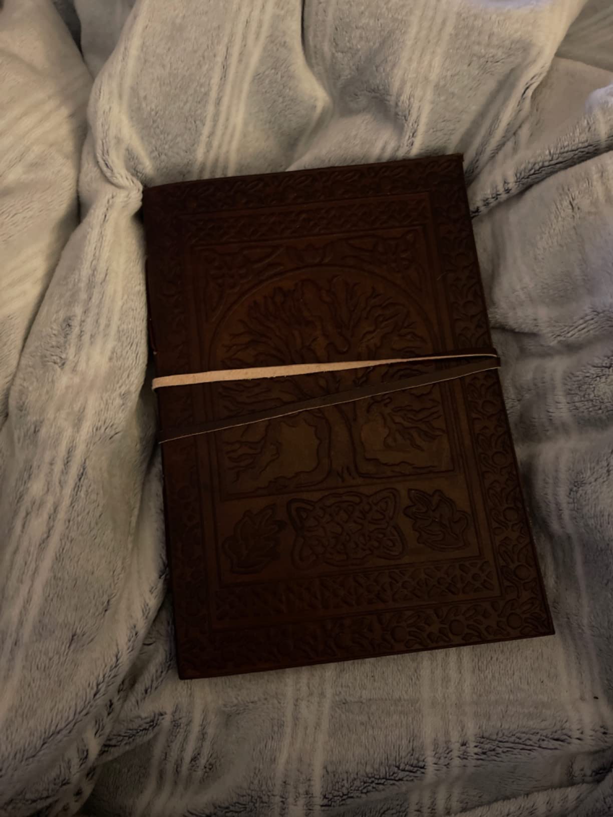 Vintage Large 10 inch Tree of Life Leather Cover Blank Book Spell Book Drawing Sketch Book Christmas Gift for Men & Women customer photo 1