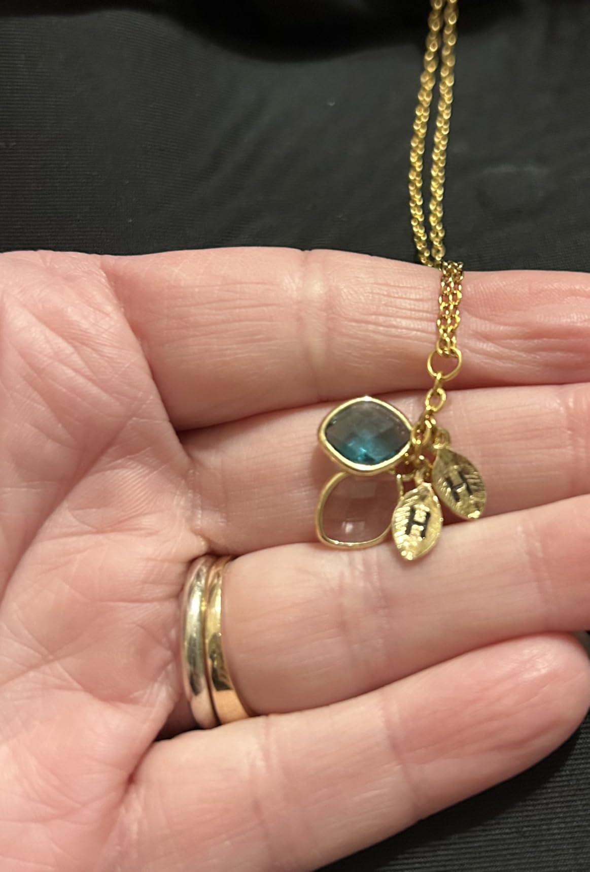 Birthstone Necklace for Women, Grandma Necklace with Birthstones, Initials customer photo 1