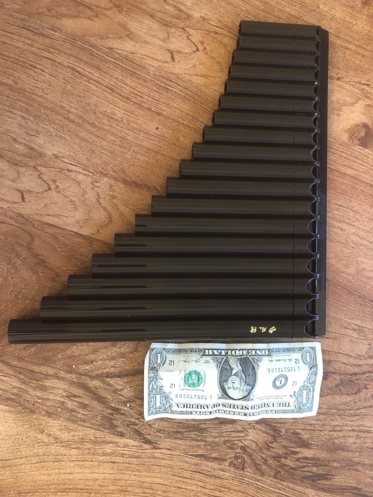 18 Pipes Eco-friendly Resin C tone Pan Flute for Beginner, Easy Learning (Dark Brown) customer photo 2