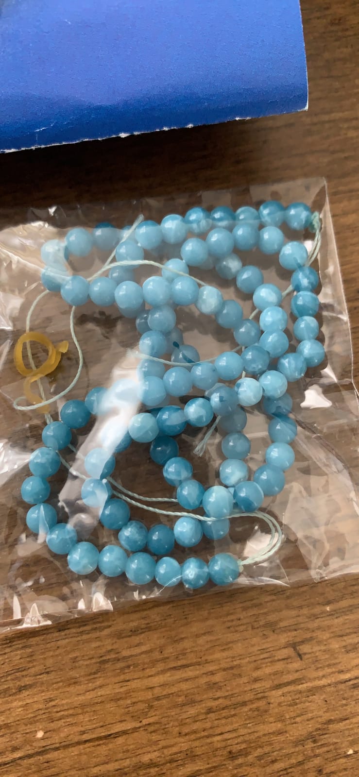 Larimar Beads - 4 mm Round Loose Beads for Jewelry Making - Beautiful Gift - 1 Strand - 15