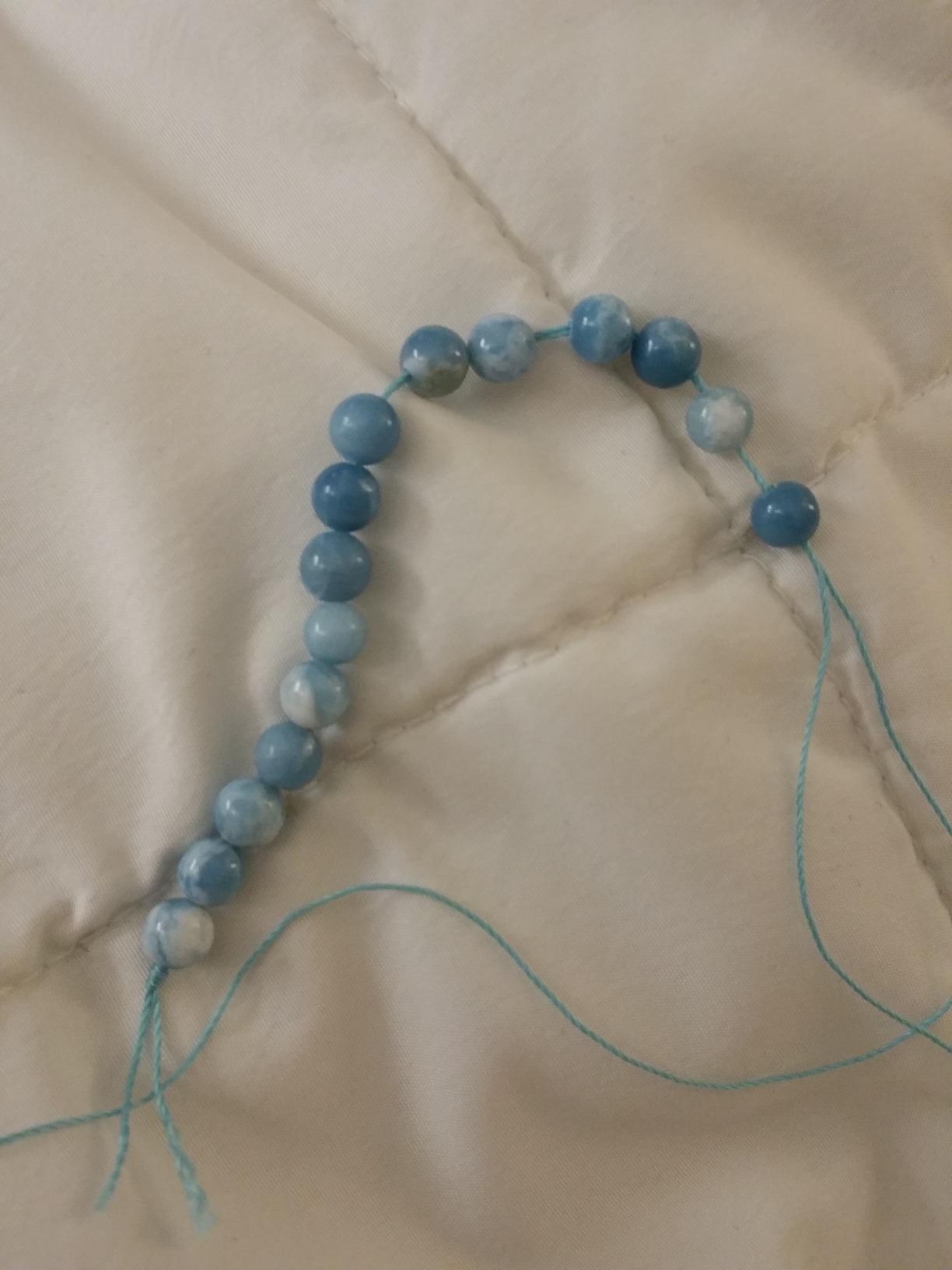 Larimar Beads - 4 mm Round Loose Beads for Jewelry Making - Beautiful Gift - 1 Strand - 15