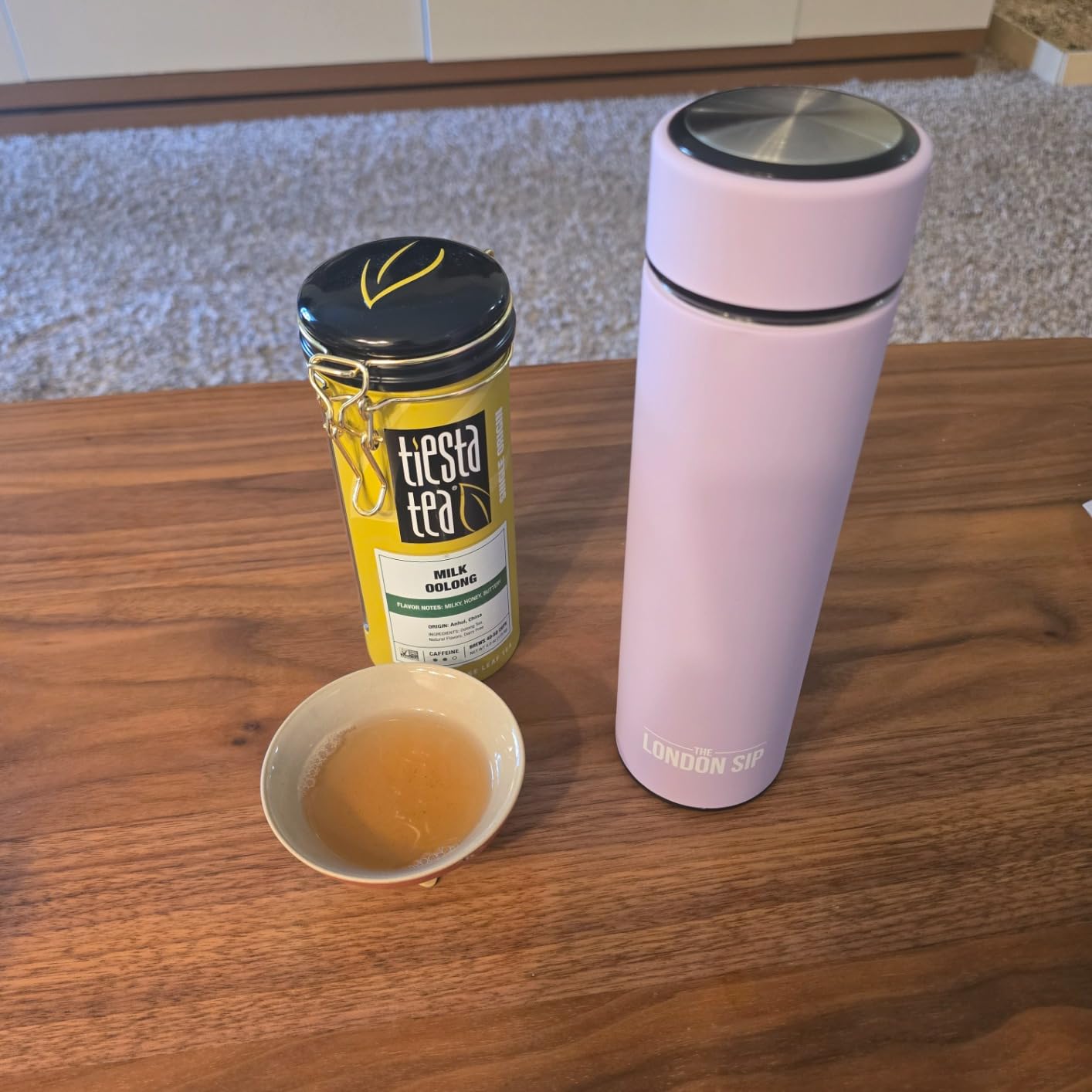 London Sip Multi-Purpose Tea Infuser Travel Mug and Tumbler Fruit Infuser Flask Hot and Cold Double Wall Stainless Steel Thermos with Extra-Long Infuser, Midnight Teal customer photo 1