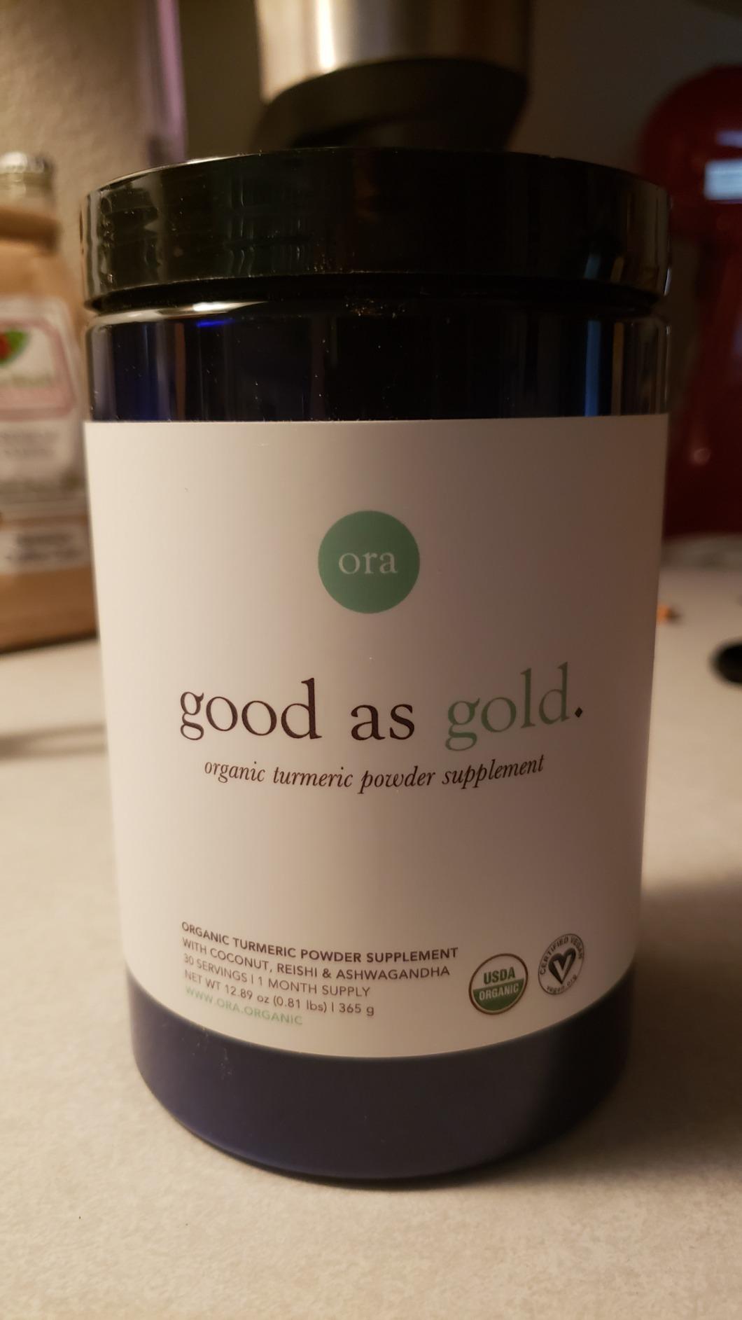 Ora Organic Golden Milk Powder - Ayurvedic Turmeric Powder with Ashwagandha, Reishi and Ginger, Maple & Vanilla, 30 Servings customer photo 1