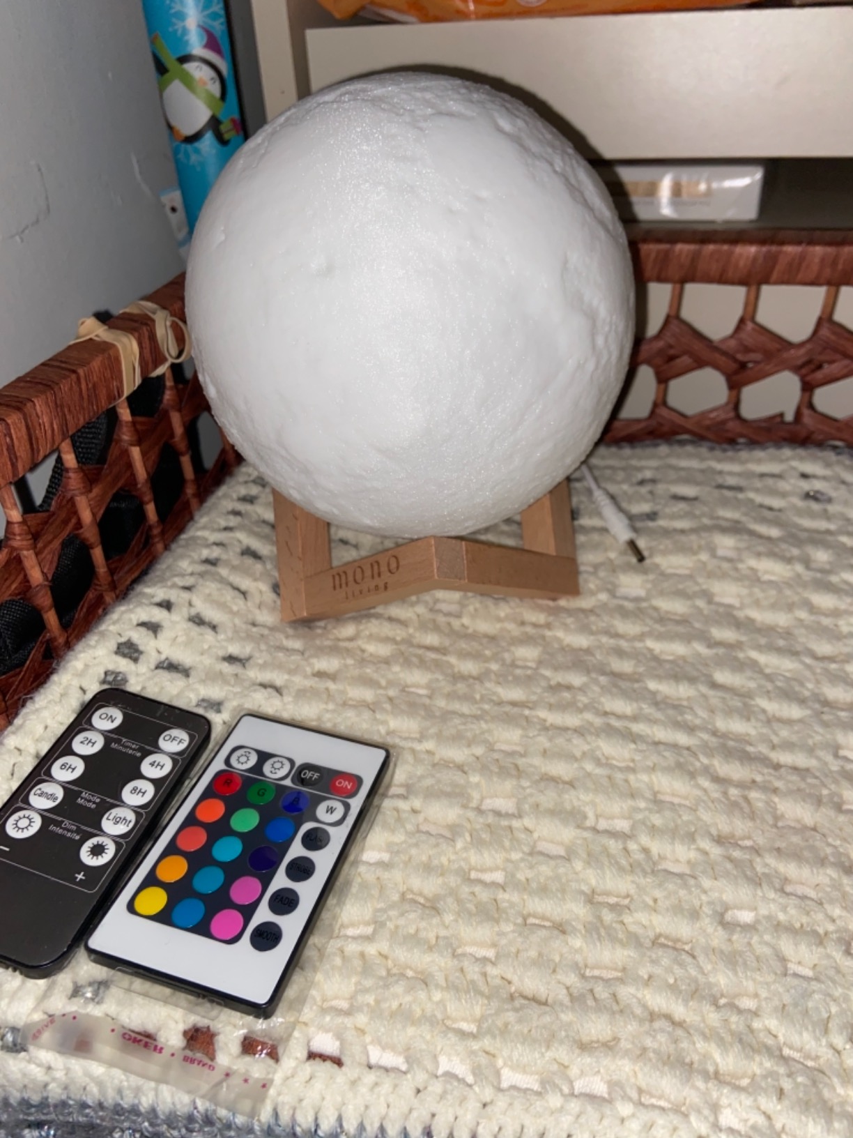 5.9 Inch Moon Lamp for Adults - 16 Color LED Light Up Moon Ball, Large Realistic 3D Night Light with Remote & Timer - Unique Thanksgiving & Gifts customer photo 1