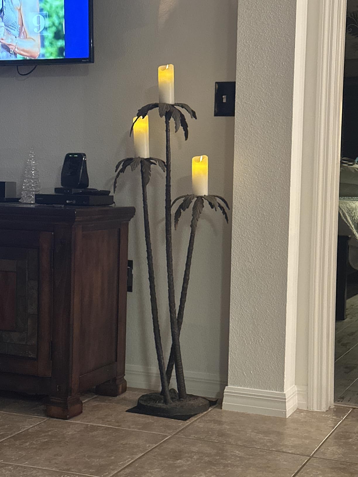 antizer Flameless Candles Set of 9 Ivory Dripless Real Wax Pillars Include Realistic Dancing LED Flames and 10-Key Remote Control with 24-Hour Timer Function 400+ Hours By 2 AA Batteries customer photo 1