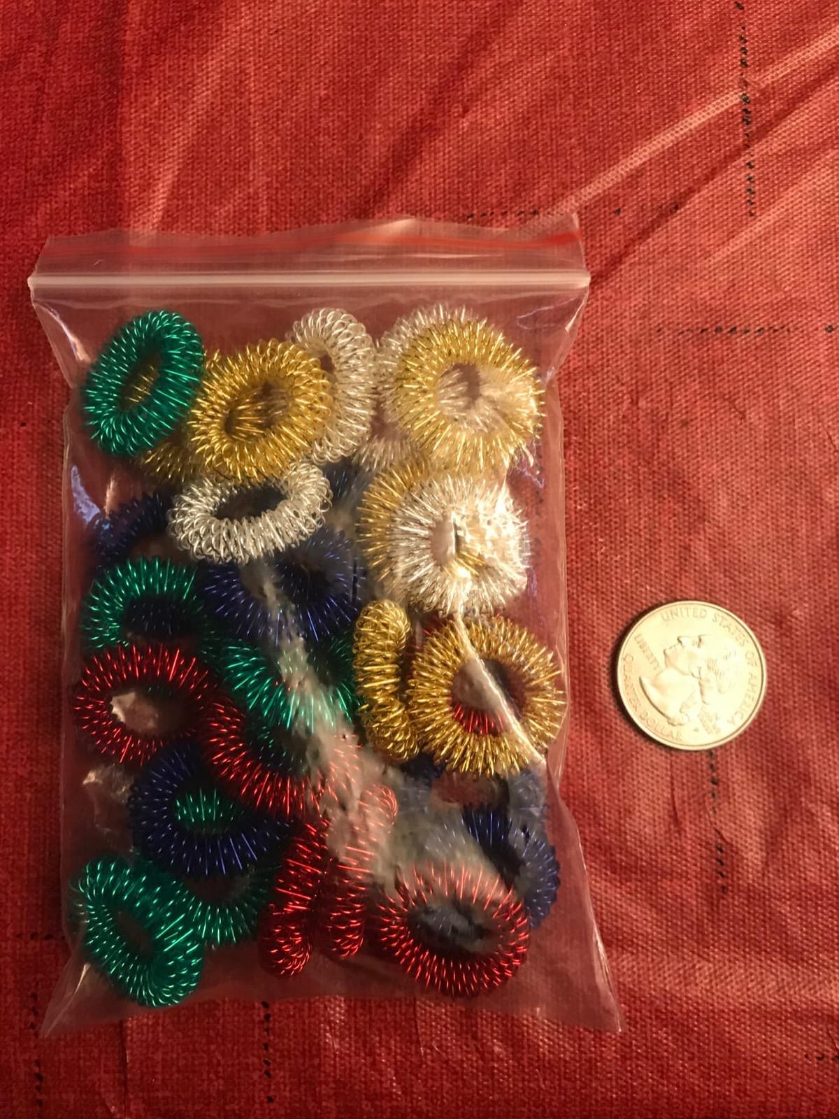 30 Pieces Acupressure Rings Spiky Sensory Rings for Fingers Stress Relief Fidget Sensory Massager for Teens Adults customer photo 2