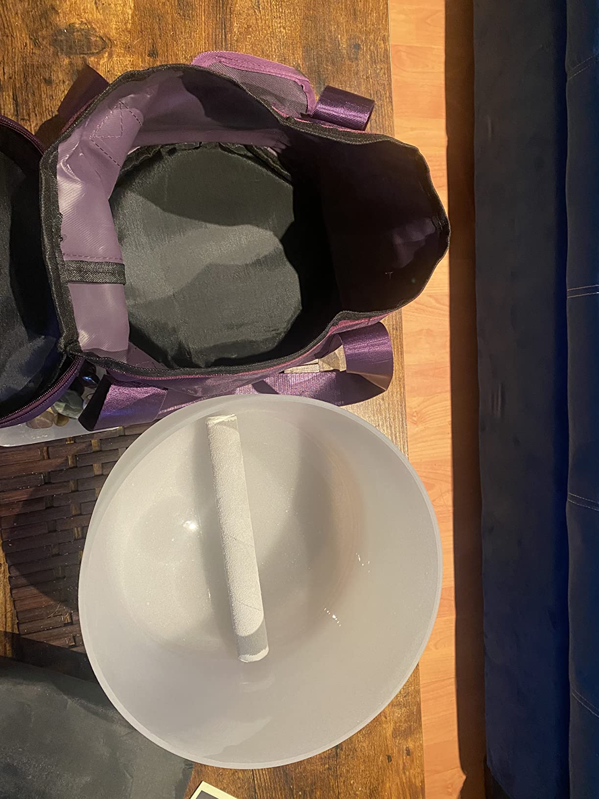 B Blesiya Portable Cotton Storage Carry Case Bag for 6-14inch Singing Bowl Parts - Purple, 8inch customer photo 1