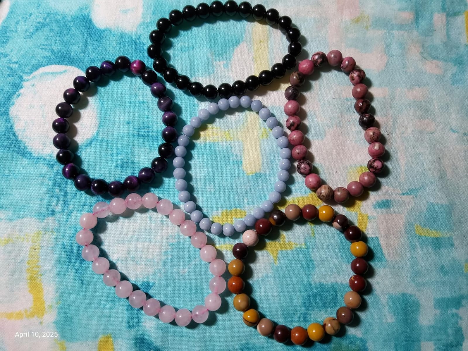 Angelstones Gemstones 6mm Round Beads Healing Crystal Bracelet for Women | Natural Gemstone, Handmade Gifts for Women, Healing Crystal Round Beaded Stretch Bracelets, Unisex Jewelry for Women and Men customer photo 1