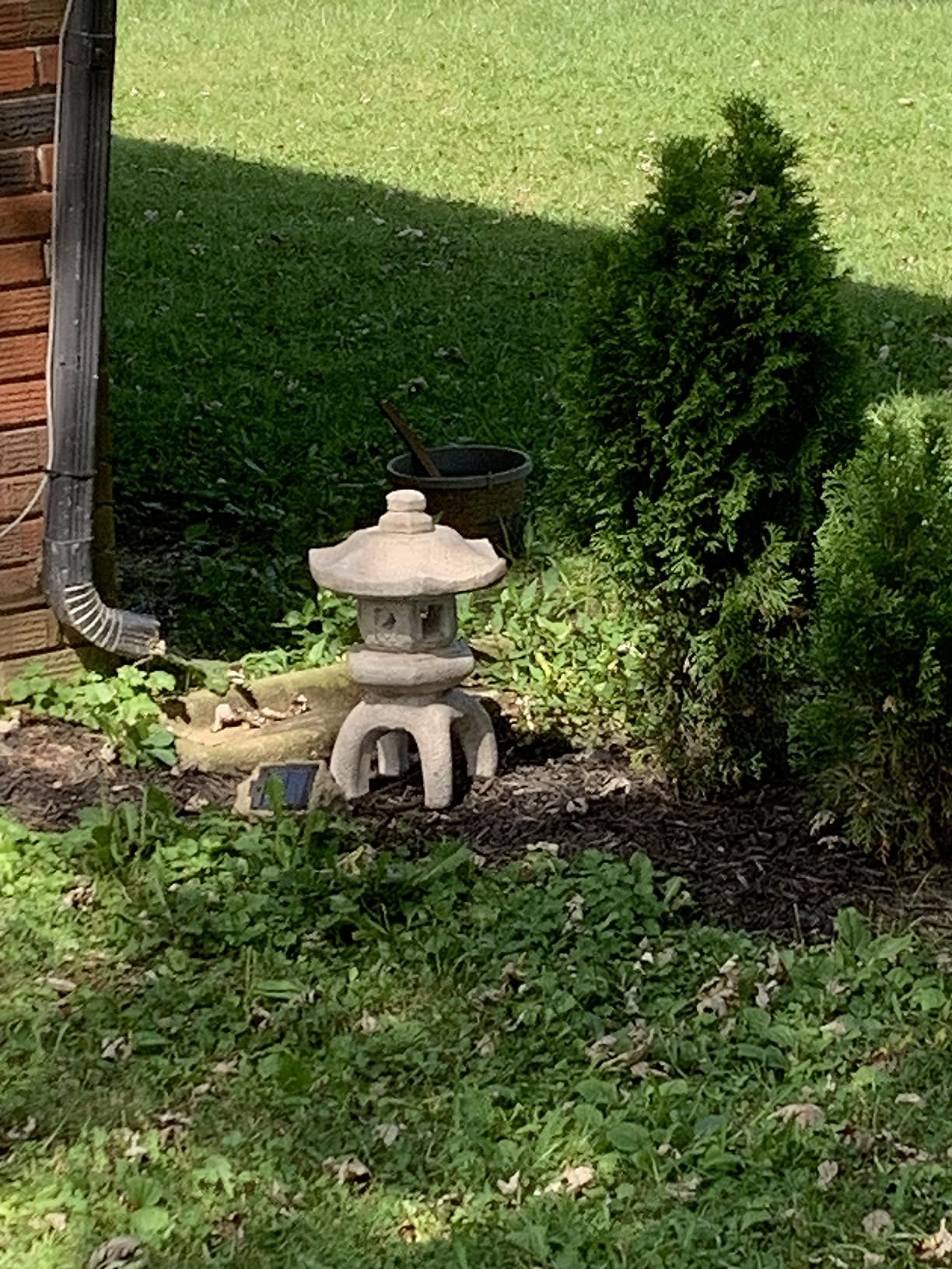 Solid Rock Stoneworks Japanese Lantern - 2-Piece Stone Garden Pagoda with Open Windows, 17