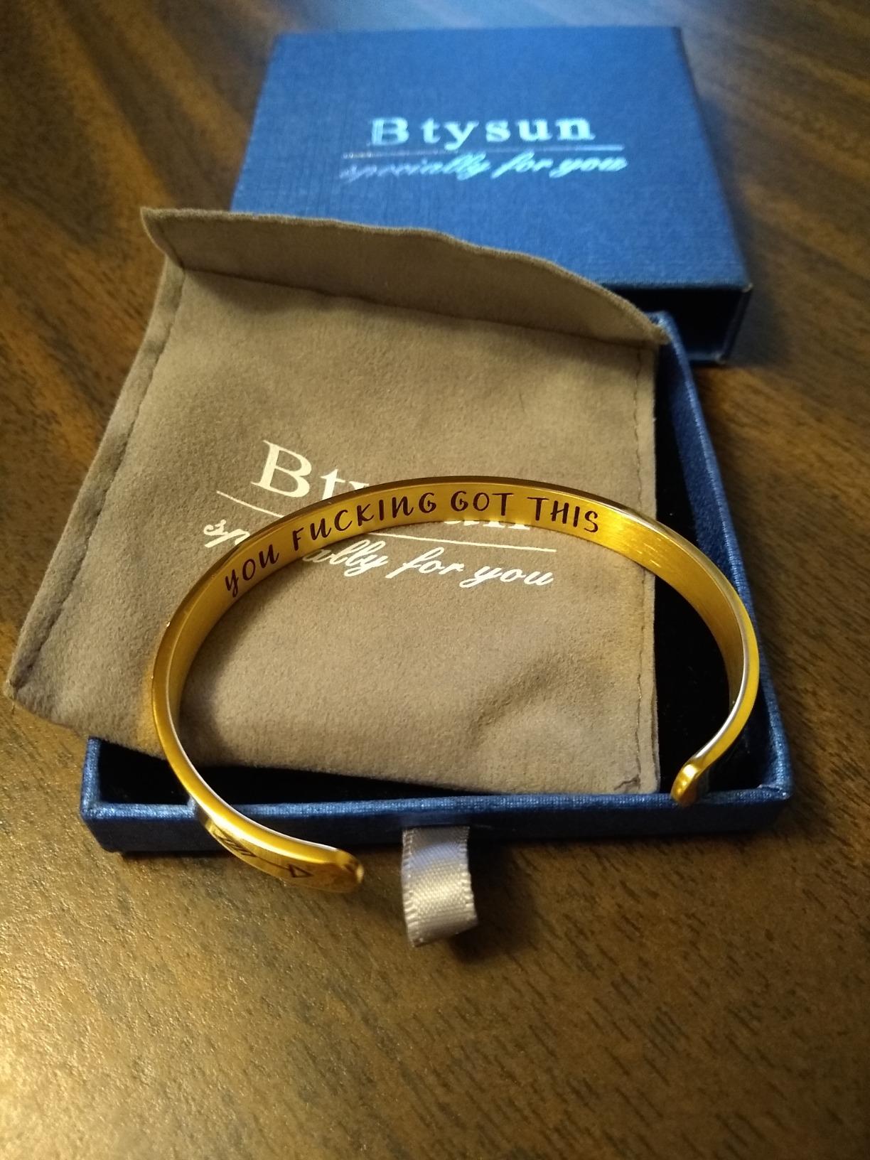 Bracelets for Women Mothers Day Bracelet Gifts from Daughter Inspirational Gifts for Women Graduation Gifts for Her Motivational Birthday Cuff Bangle Friendship Personalized Mantra Jewelry customer photo 1